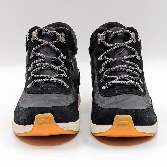 TOMS Women Cascada Black Suede Lace-up Comfortable Hiking Boots size 11 - Picture 2 of 12